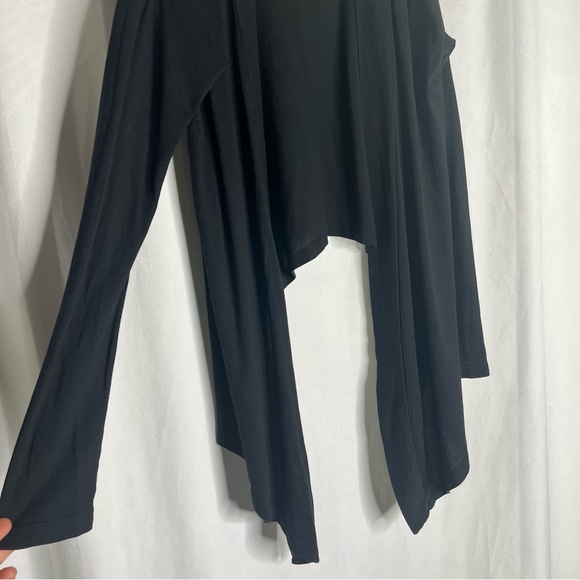Express Cardigan Black Waterfall Lightweight Asymmetrical Women’s Size M - Picture 4 of 7